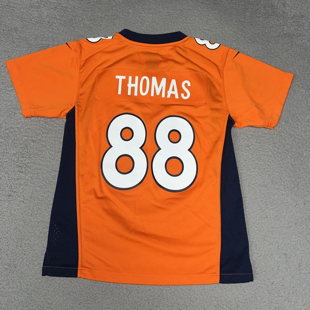 Nike Denver Broncos Demaryius Thomas On Field Jersey Youth Sz M 10/12 Orange #88